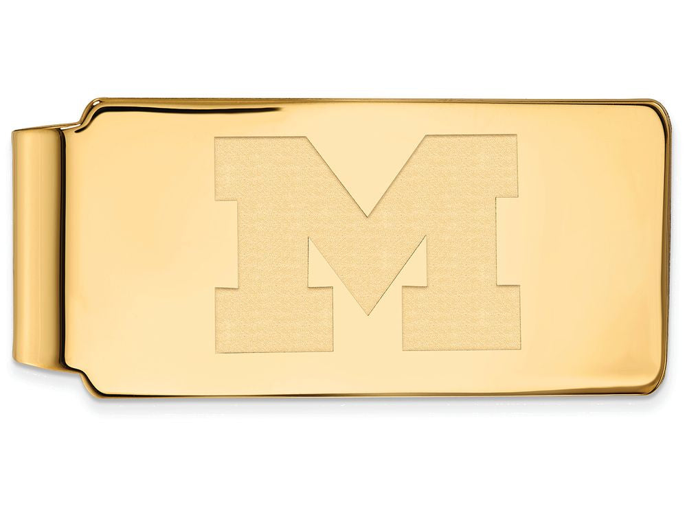 10k Yellow Gold Logoart Michigan (univ Of) Money Clip