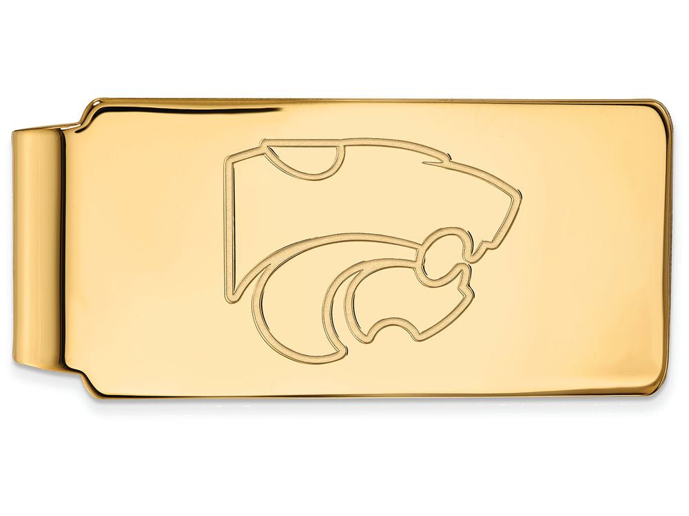 10k Yellow Gold Logoart Kansas State University Money Clip