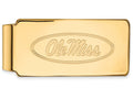 10k Yellow Gold Logoart University Of Mississippi Money Clip