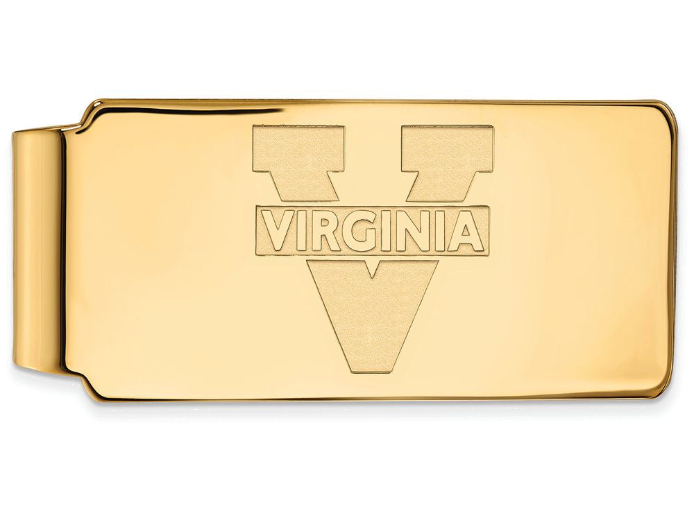 10k Yellow Gold Logoart University Of Virginia Money Clip