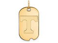 10k Yellow Gold Logoart University Of Tennessee Small Dog Tag Pendant Necklace
