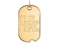 10k Yellow Gold Logoart University Of Kentucky Large Dog Tag Pendant Necklace