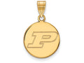 10k Yellow Gold Logoart Purdue Medium Disc Pendant