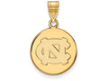 10k Yellow Gold Logoart University Of North Carolina Medium Disc Pendant