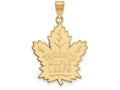 10k Yellow Gold Nhl Logoart Toronto Maple Leafs Extra Large  Pendant
