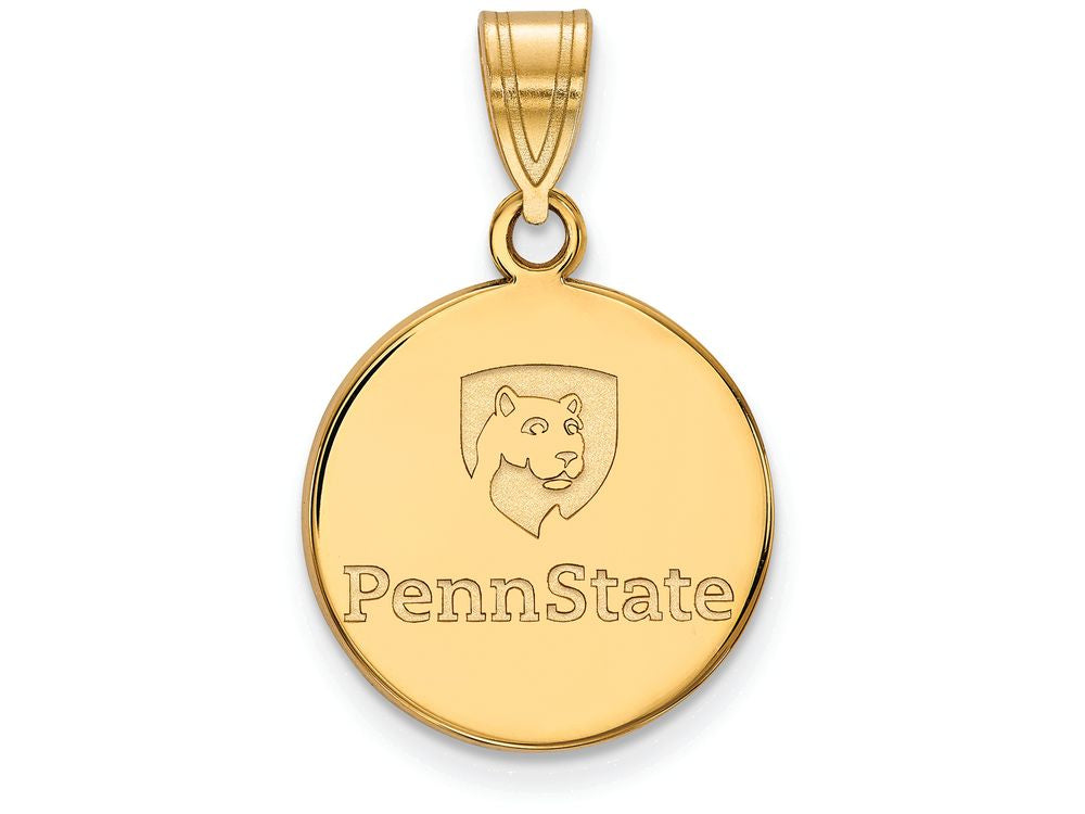 10k Yellow Gold Logoart Penn State University Medium Disc Pendant