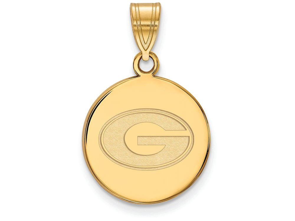 10k Yellow Gold Logoart University Of Georgia Medium Disc Pendant