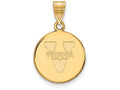 10k Yellow Gold Logoart University Of Virginia Medium Disc Pendant