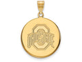 10k Yellow Gold Logoart Ohio State University Large Disc Pendant