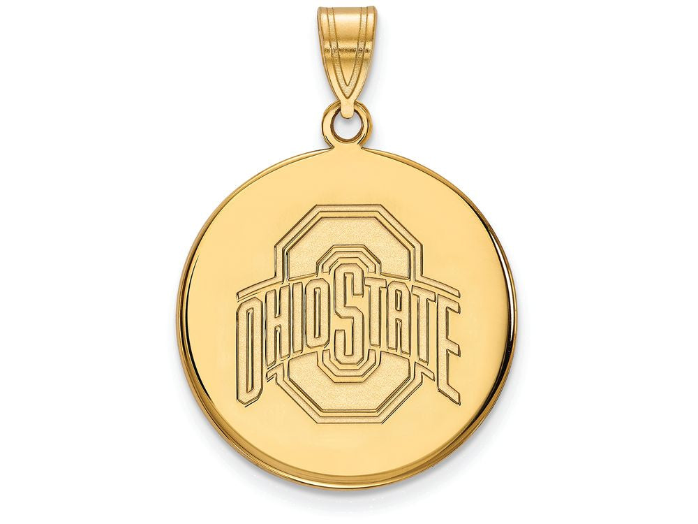 10k Yellow Gold Logoart Ohio State University Large Disc Pendant