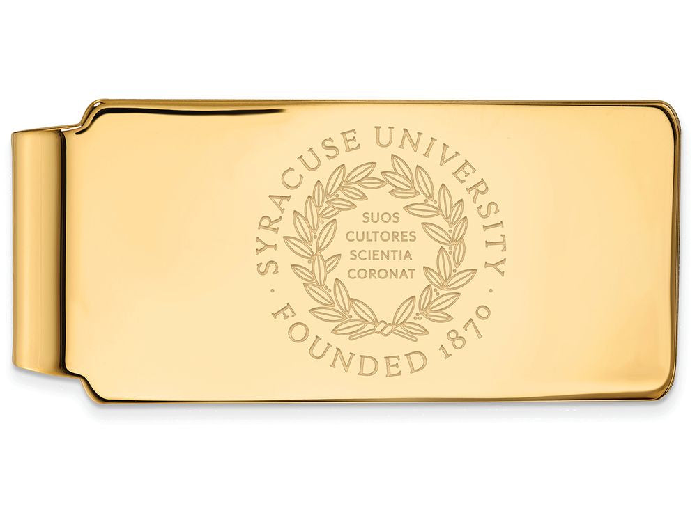 10k Yellow Gold Logoart Syracuse University Money Clip Crest