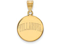 10k Yellow Gold Logoart Villanova University Medium Disc Pendant