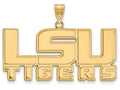10k Yellow Gold Logoart Louisiana State University Large Pendant