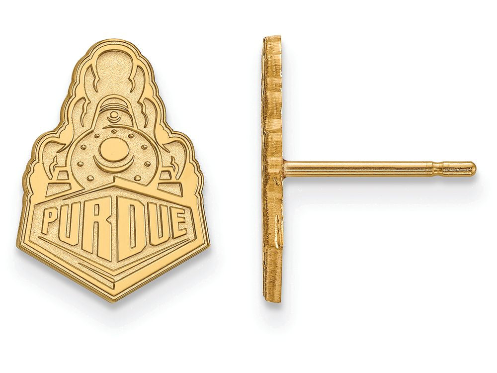 10k Yellow Gold Logoart Purdue Small Post Earrings