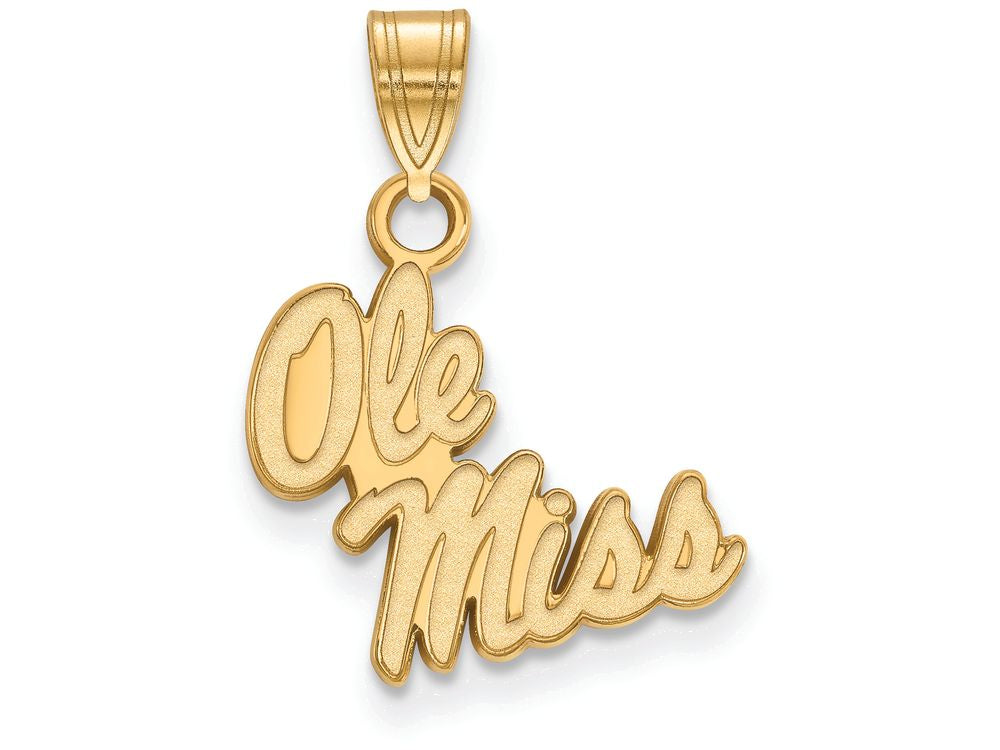 10k Yellow Gold Logoart University Of Mississippi Small Pendant