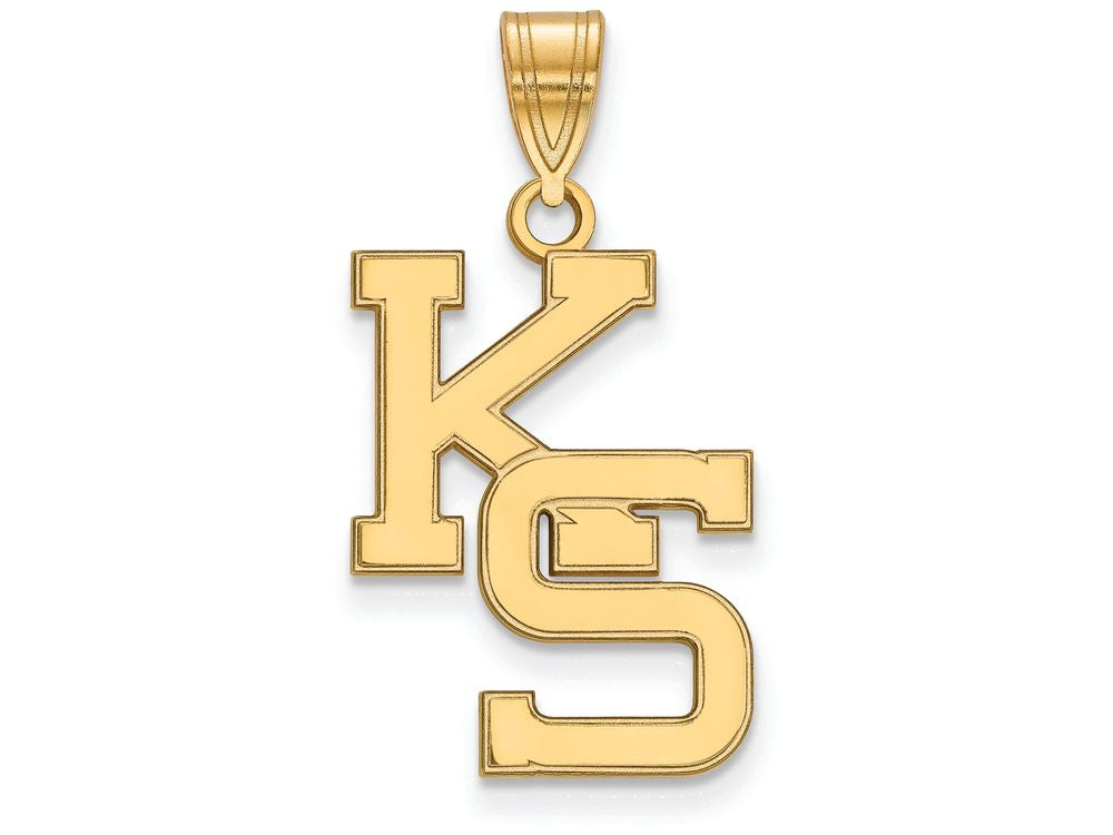 10k Yellow Gold Logoart Kansas State University Large Pendant