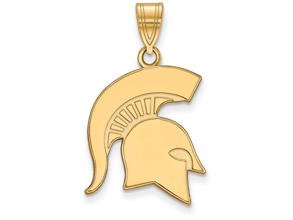 10k Yellow Gold Logoart Michigan State University Large Pendant