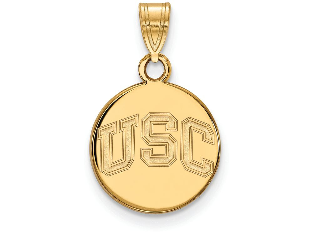 Logoart 10k Yellow Gold University Of Southern California Small Disc Pendant