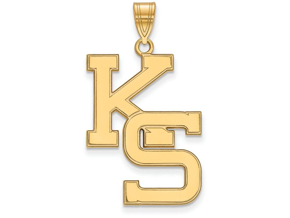 10k Yellow Gold Logoart Kansas State University Extra Large  Pendant