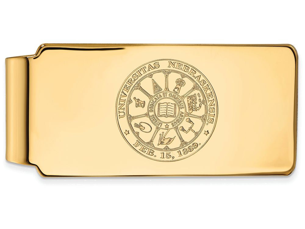 10k Yellow Gold Logoart University Of Nebraska Money Clip Crest
