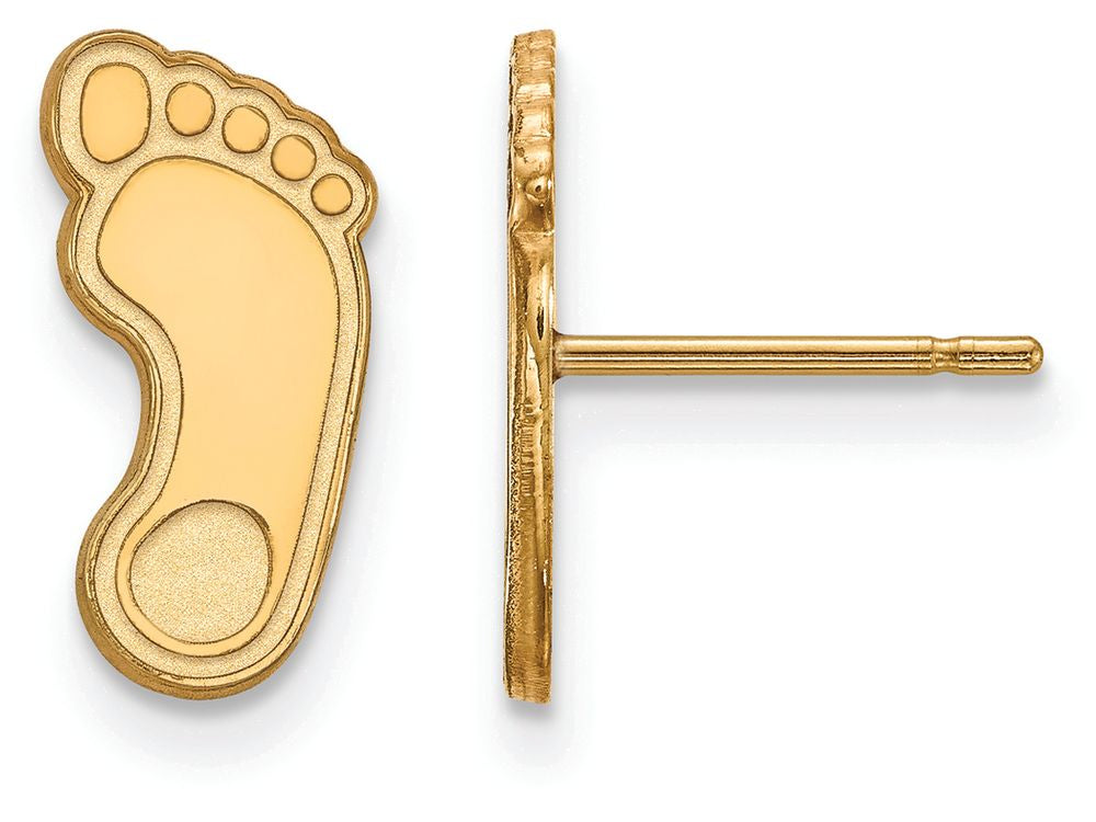10k Yellow Gold Logoart University Of North Carolina Small Post Earrings