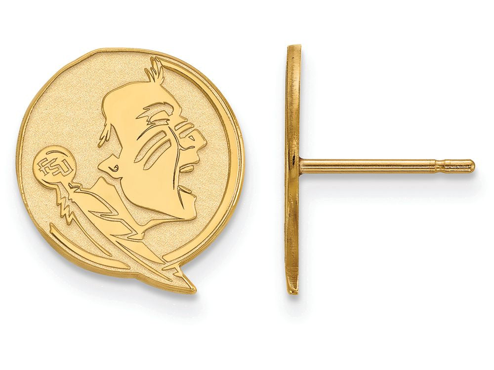 10k Yellow Gold Logoart Florida State University Small Post Earrings