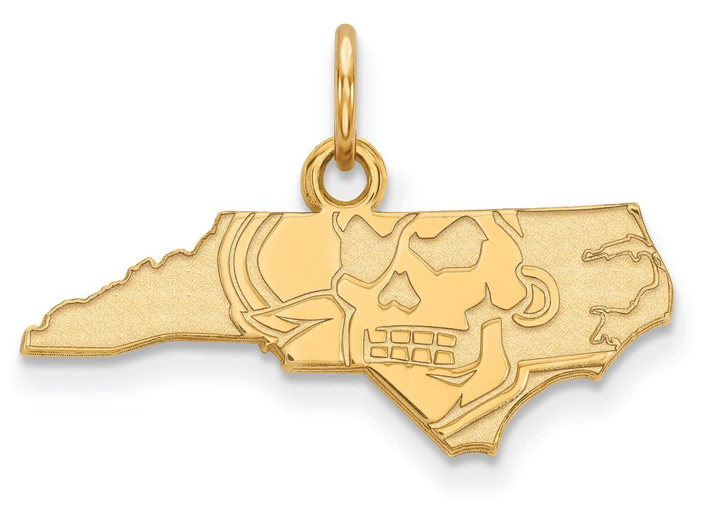 10k Yellow Gold Logoart East Carolina University Extra Small Pendant