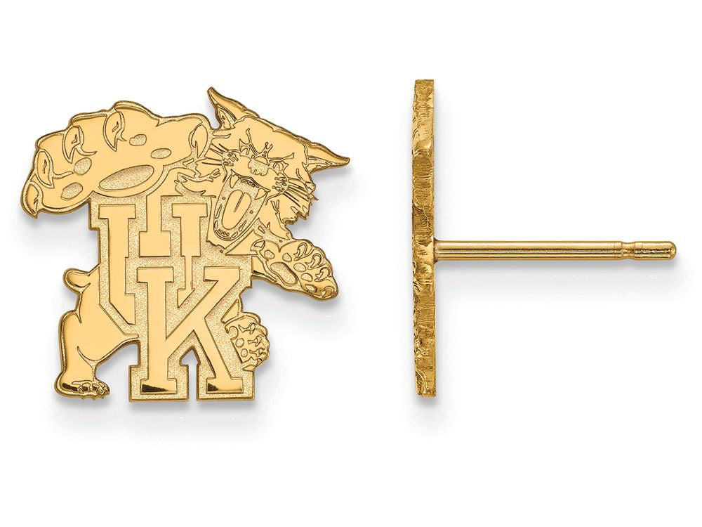 10k Yellow Gold Logoart University Of Kentucky Small Post Earrings