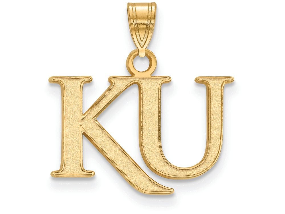 10k Yellow Gold Logoart University Of Kansas Small Pendant