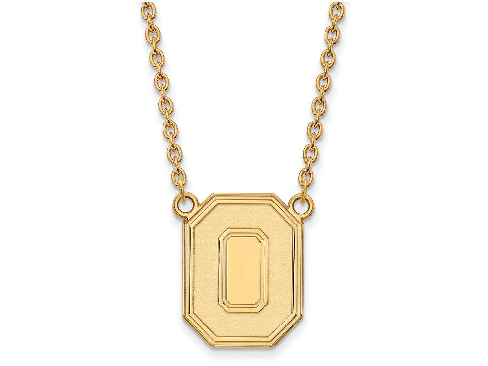 10k Yellow Gold Logoart Ohio State University Large Pendant Necklace