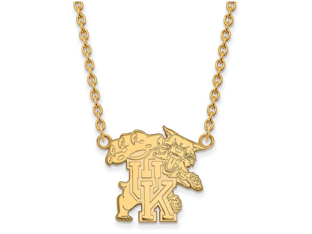 10k Yellow Gold Logoart University Of Kentucky Large Pendant Necklace