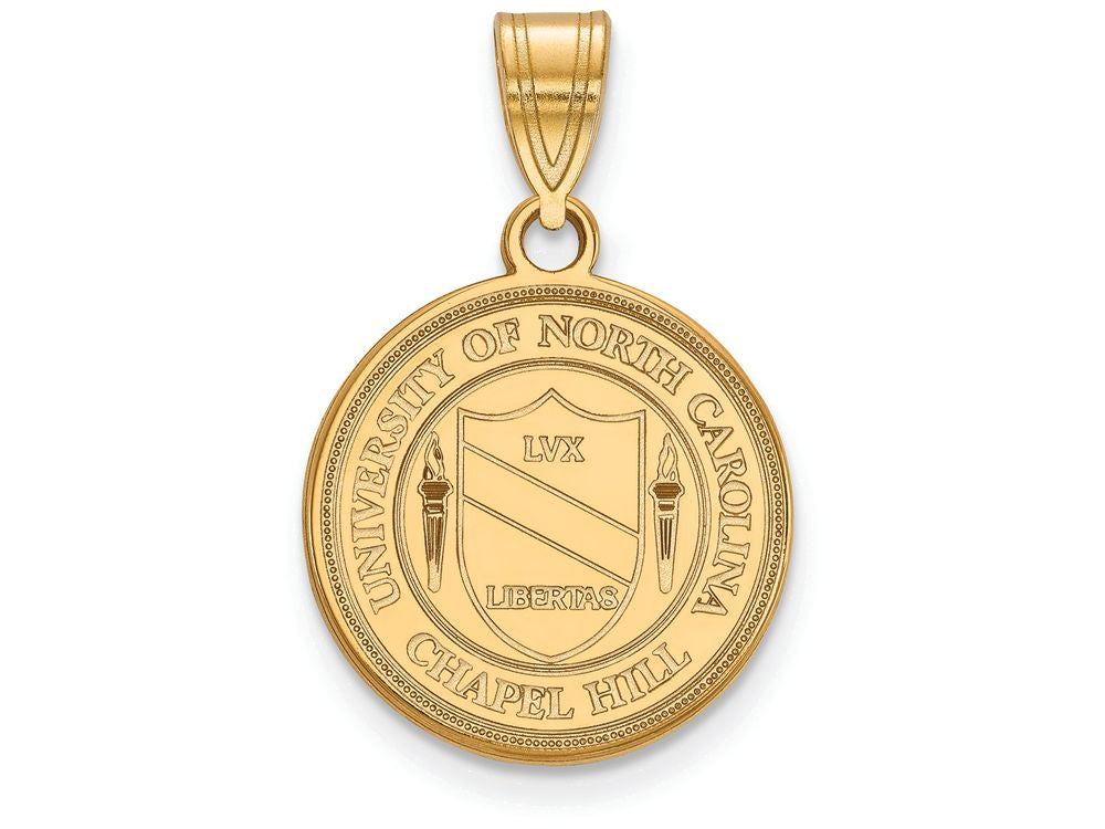 10k Yellow Gold Logoart University Of North Carolina Medium Crest Pendant