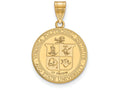 10k Yellow Gold Logoart Virginia Tech Large Crest Pendant Necklace
