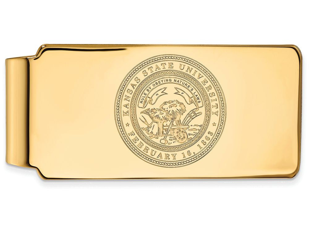 10k Yellow Gold Logoart Kansas State University Money Clip Crest