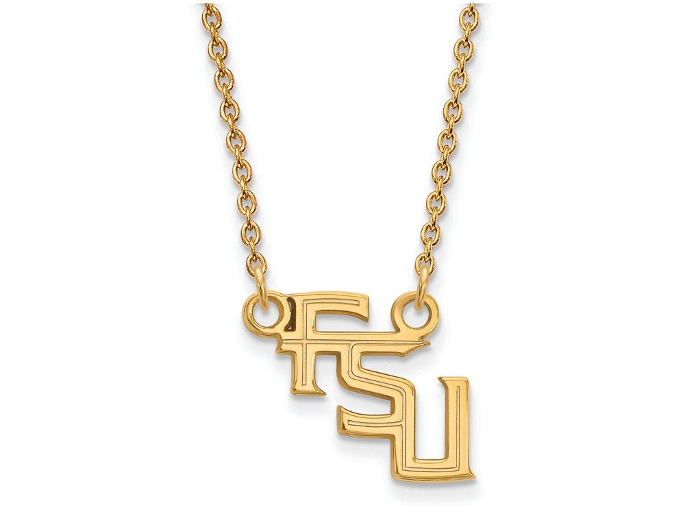 10k Yellow Gold Logoart Florida State University Small Pendant Necklace