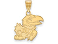 10k Yellow Gold Logoart University Of Kansas Medium Pendant