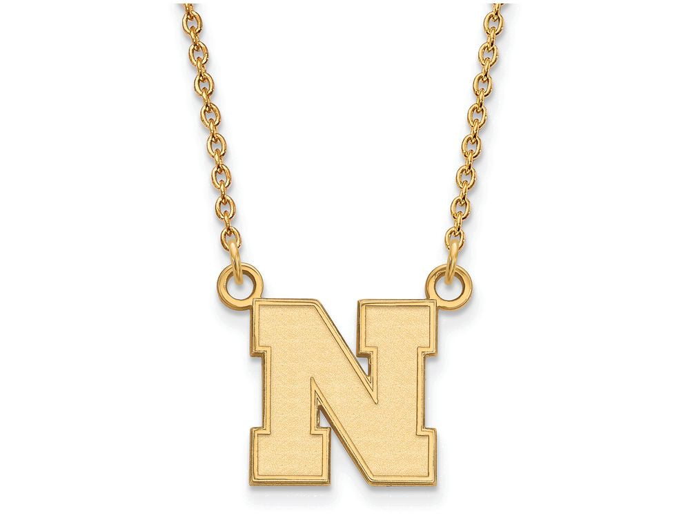 10k Yellow Gold Logoart University Of Nebraska Small Pendant Necklace