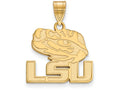 10k Yellow Gold Logoart Louisiana State University Medium Pendant