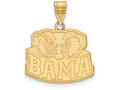 10k Yellow Gold Logoart University Of Alabama Medium Pendant