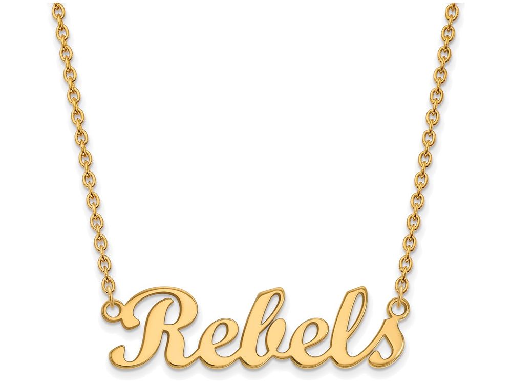 10k Yellow Gold Logoart University Of Mississippi Small Pendant