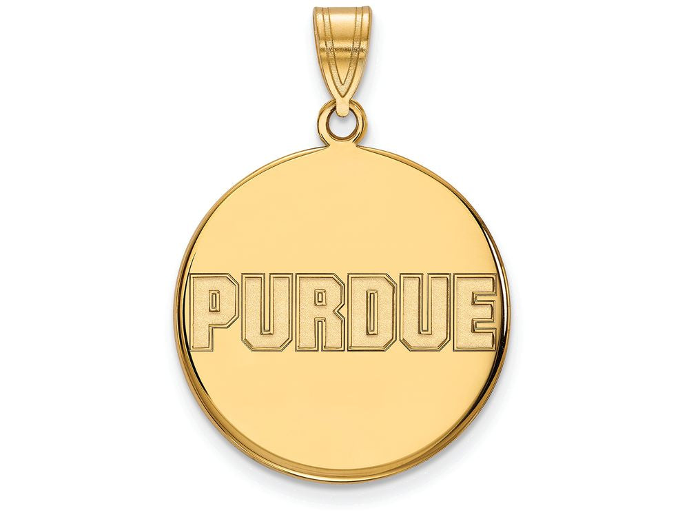 10k Yellow Gold Logoart Purdue Large Disc Pendant
