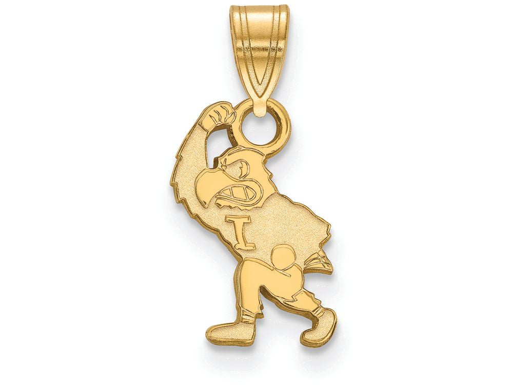 10k Yellow Gold Logoart University Of Iowa Small Pendant