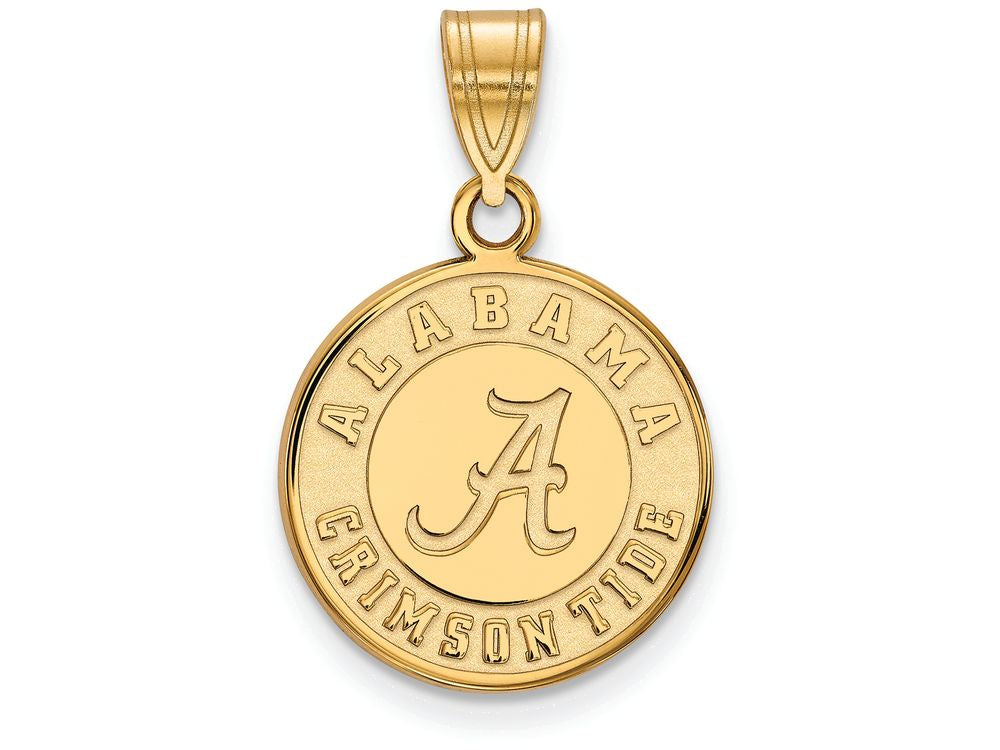 10k Yellow Gold Logoart University Of Alabama Medium Disc Pendant
