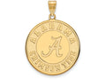 10k Yellow Gold Logoart University Of Alabama Extra Large  Disc Pendant