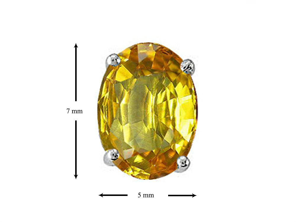 Tommaso Design Oval Genuine Citrine Earrings Studs