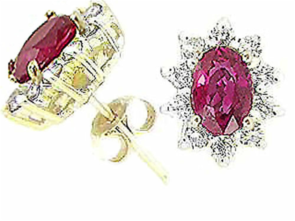 Tommaso Design Genuine Ruby Earrings