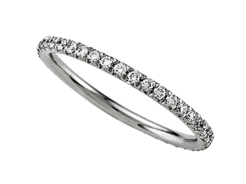 Finejewelers Round Diamonds French Pave Eternity Band