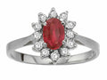 Tommaso Design Genuine Ruby Ring