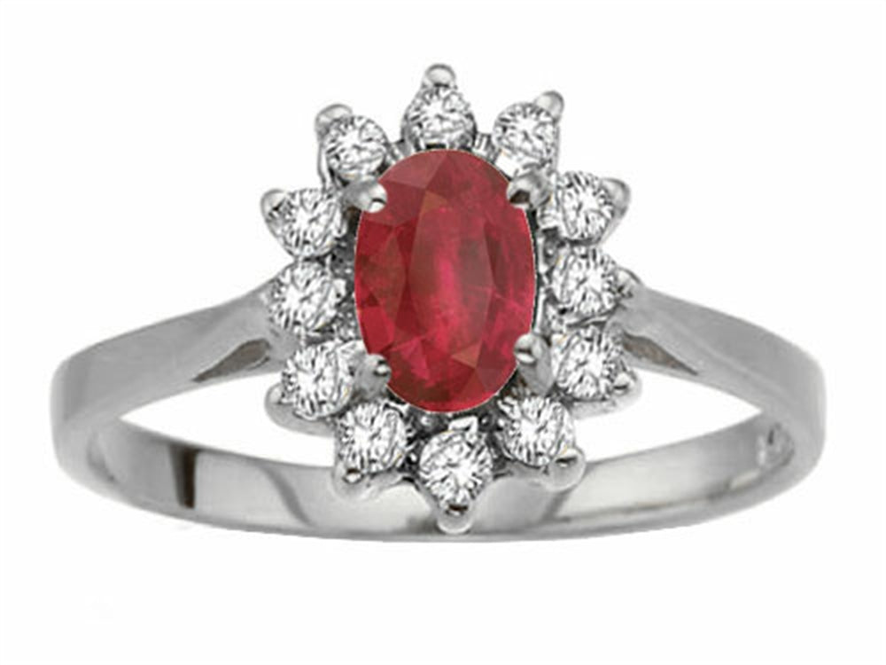 Tommaso Design Genuine Ruby Ring