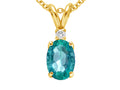 Tommaso Design Genuine Emerald Pendant Necklace
